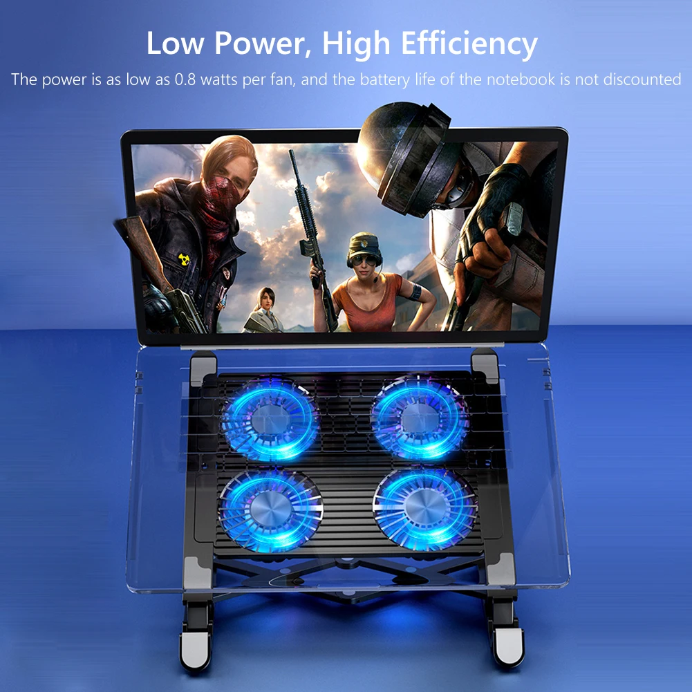 Adjustable Laptop Cooling Stand with Dual / Quad Fan